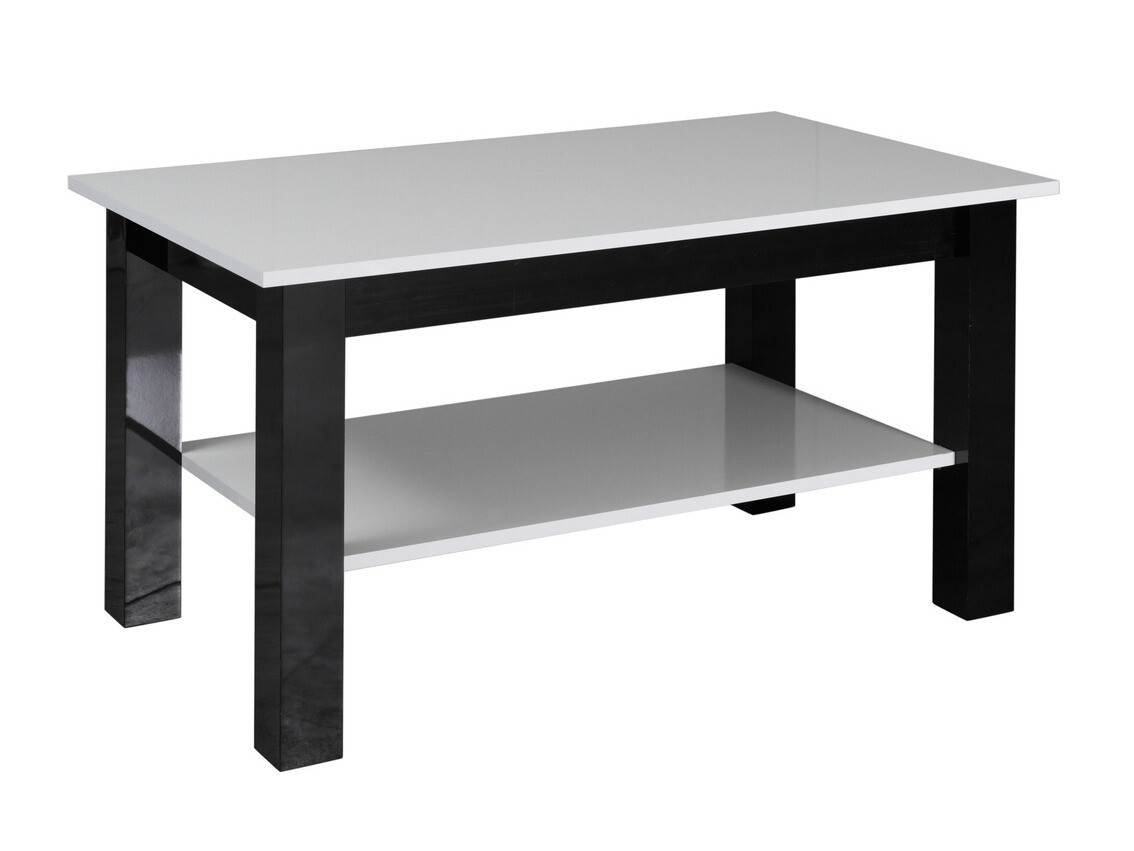 Table basse Murrieta 114 (Blanc brillant + Noir brillant)