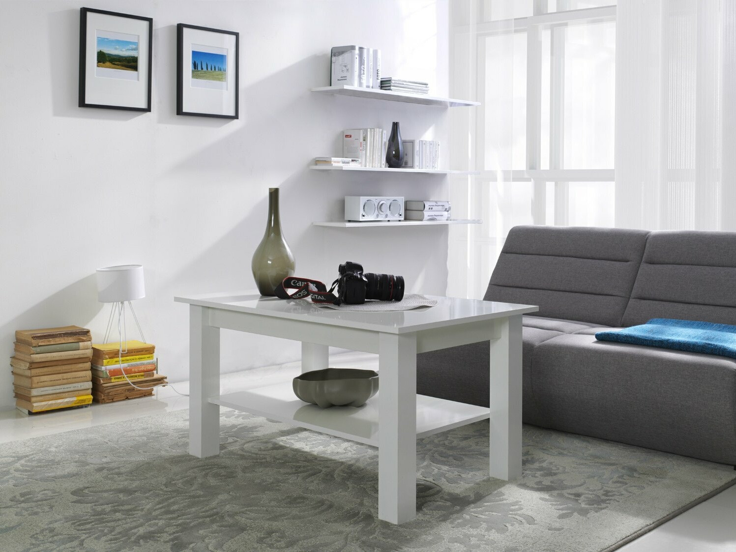 Table basse Murrieta 114 (Blanc brillant)