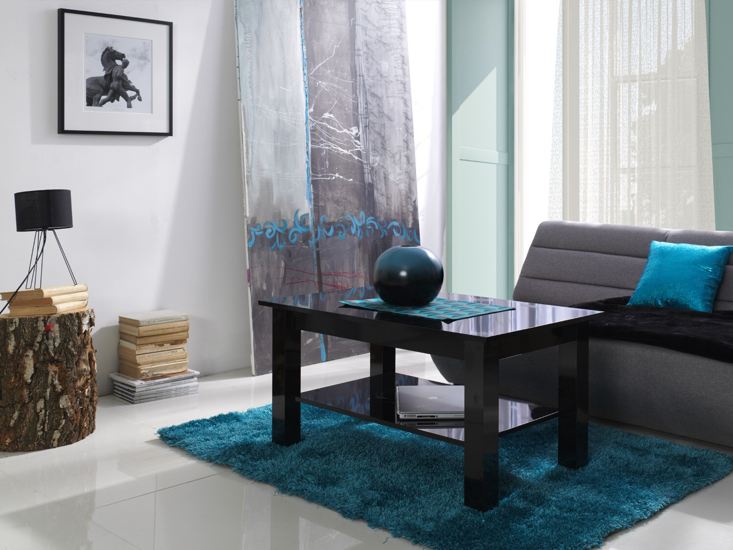 Table basse Murrieta 114 (Noir brillant)