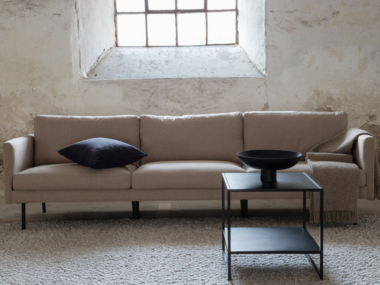 Canapé Fercame 103 (Marron + Noir)