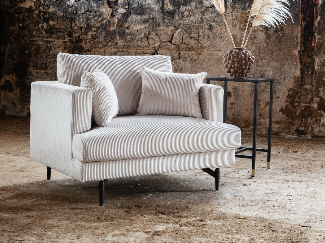 Fauteuil Dallas 1703 (Beige + Noir)