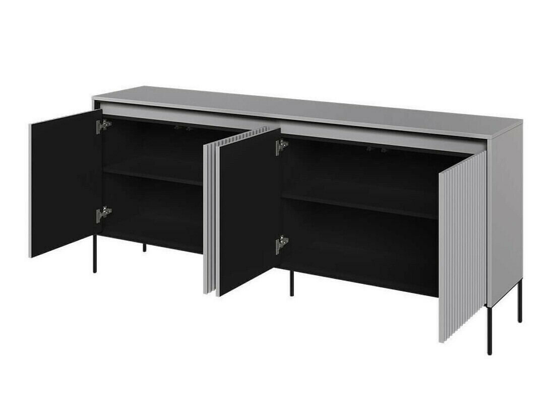 Ensemble de salon Fernolu 112 (Gris + Noir)