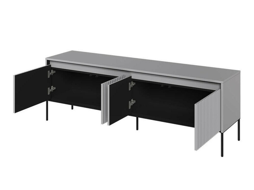 Meuble TV Fernolu 104 (Gris + Noir)