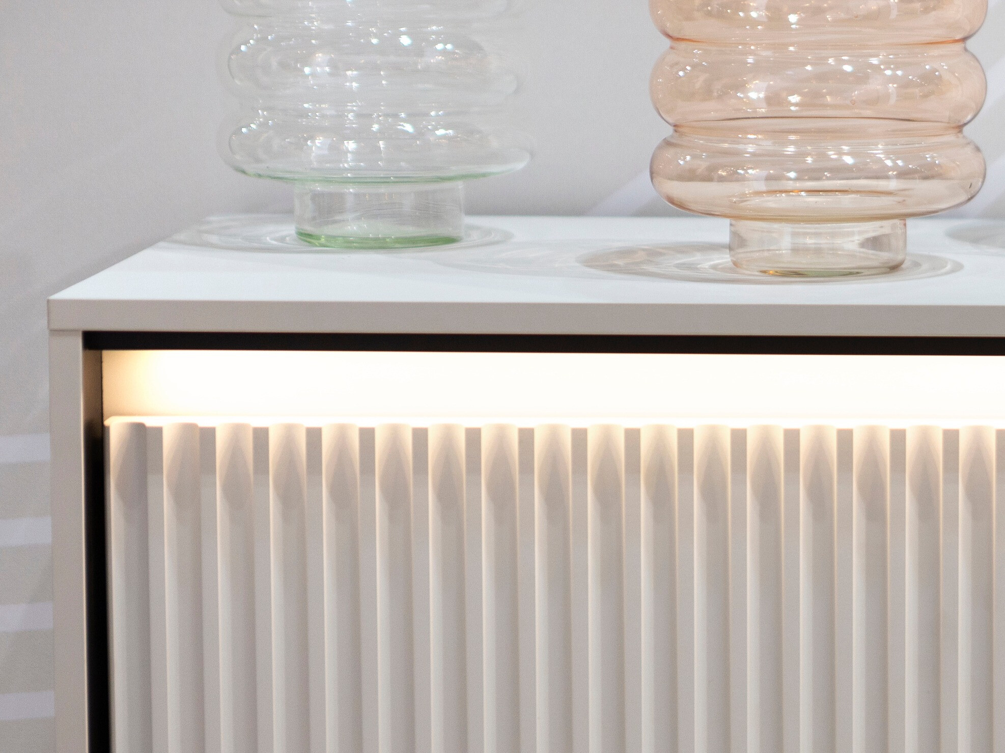 Meuble TV Fernolu 105 (Blanc + Noir)