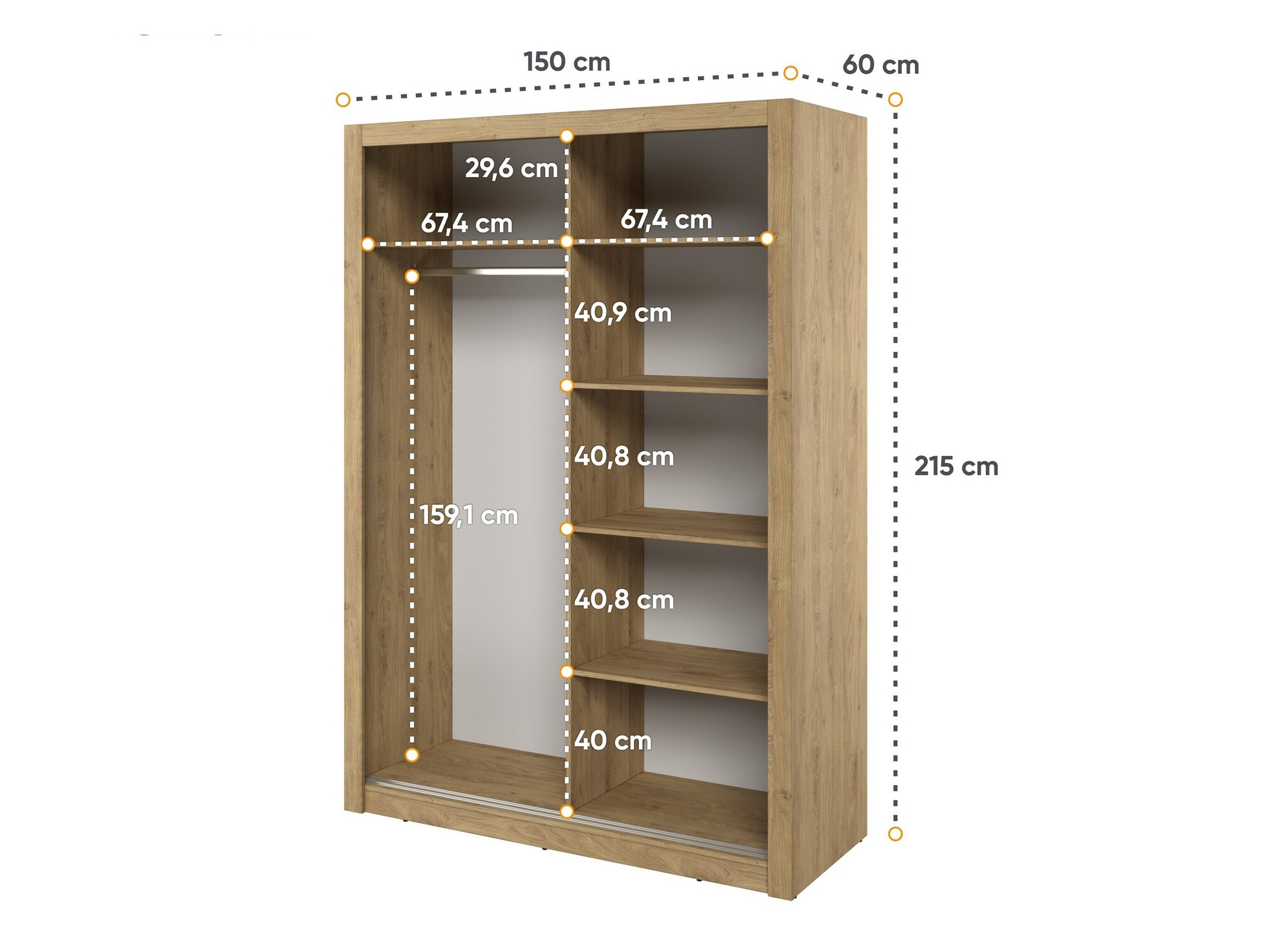 Armoire Fresno 152 (Chêne)