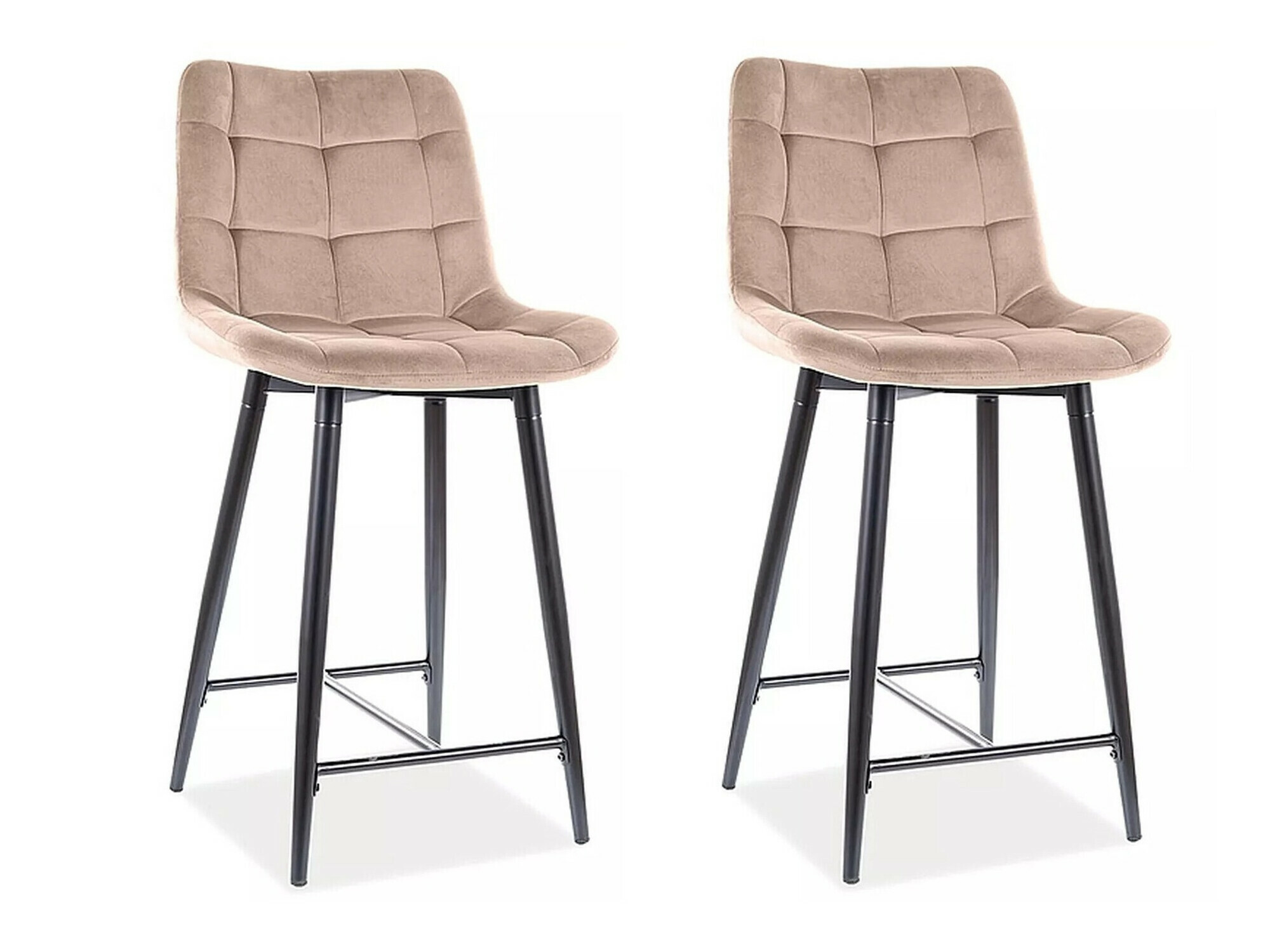Chaise de bar mi-hauteur Detroit 393 (Beige)