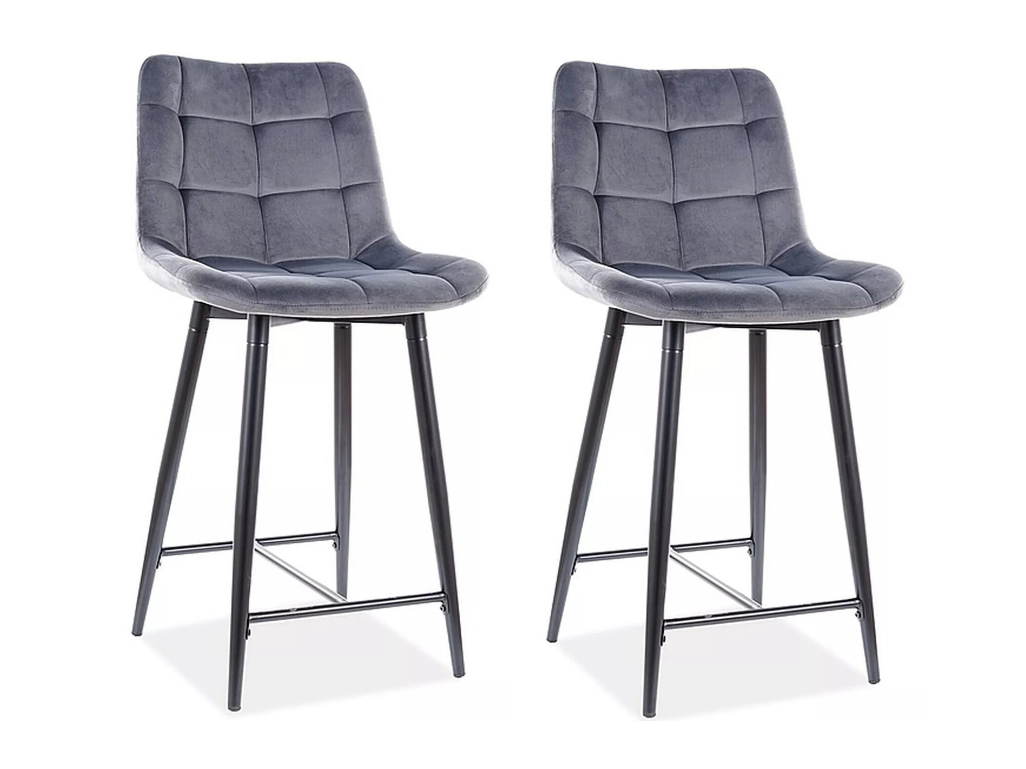 Chaise de bar mi-hauteur Detroit 393 (Gris)