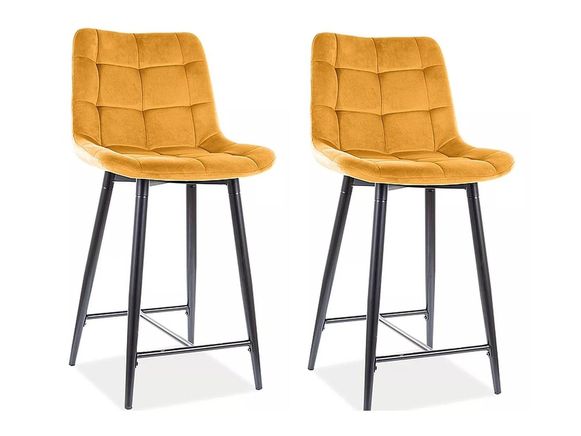 Chaise de bar mi-hauteur Detroit 393 (Jaune)