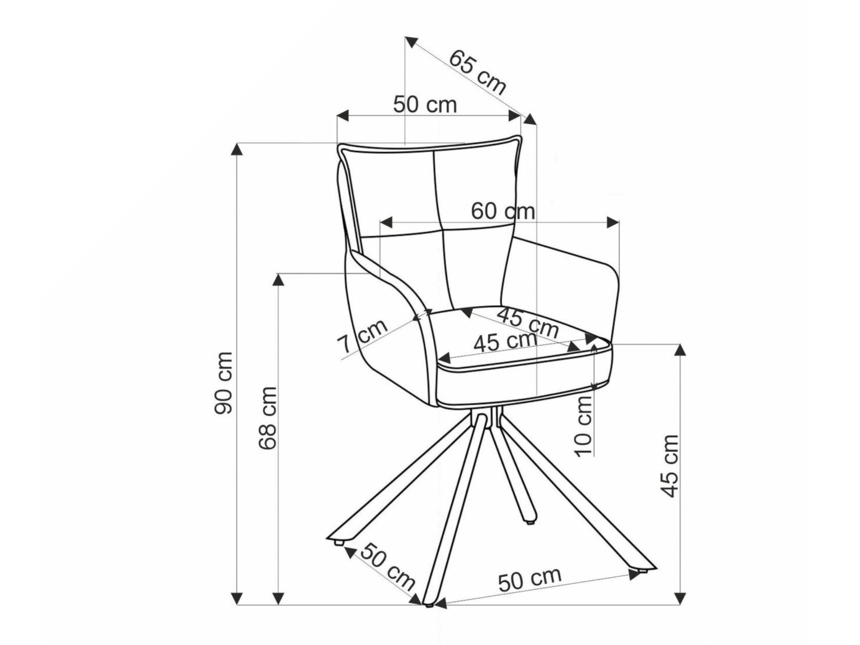 Chaise Houston 1797 (Gris)