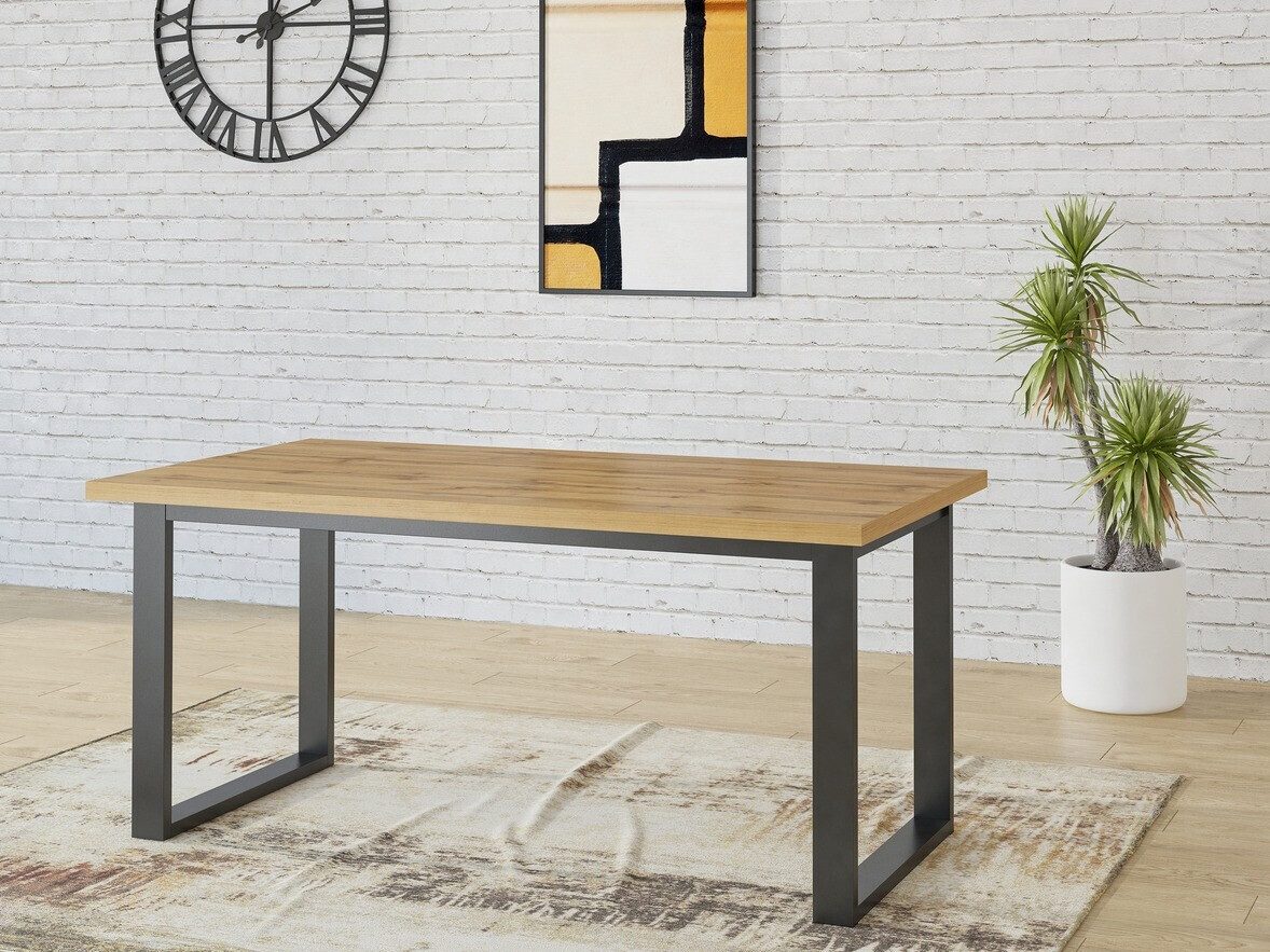 Table Avicavu 111 (Chêne wotan + Noir)