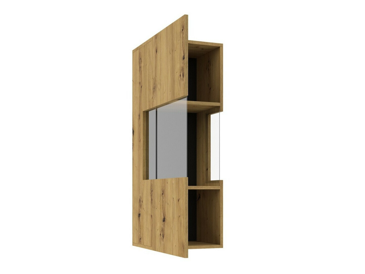 Armoire murale Revmiru 101 (Blanc + Chêne wotan)