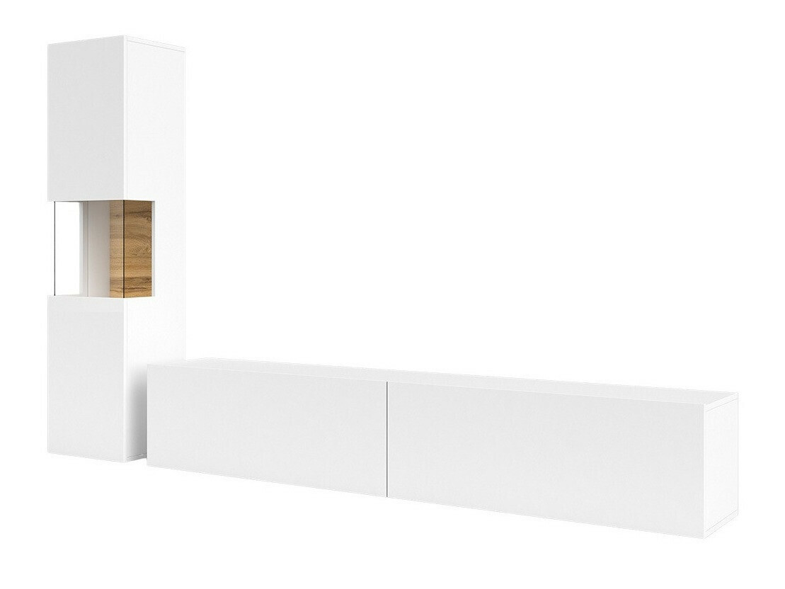Ensemble de salon Revmiru 105 (Blanc + Chêne wotan)
