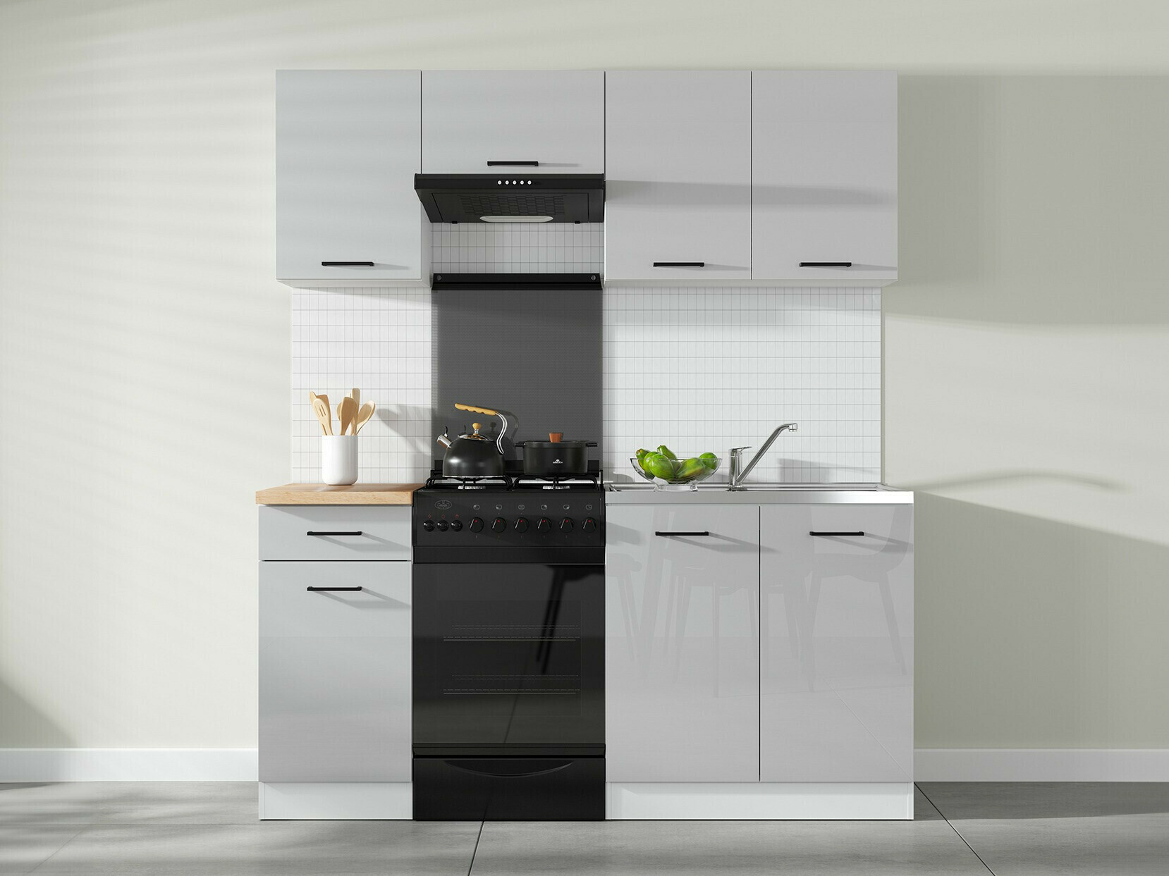 Armoire murale modulaire Line Grey 110