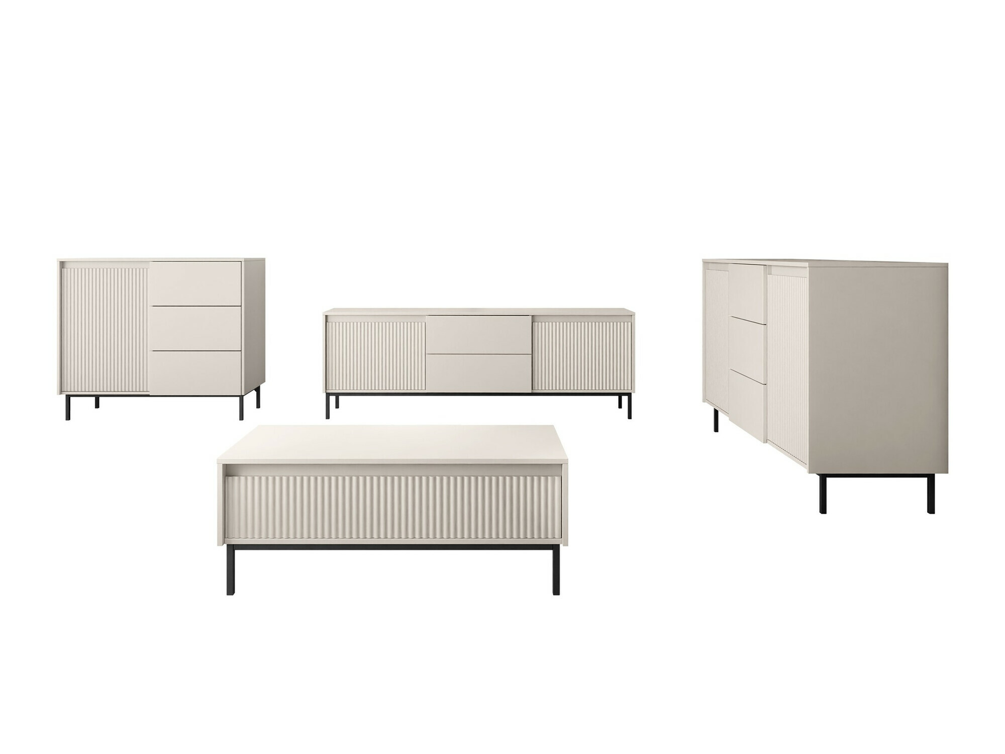 Ensemble de salon Comfivo Delruva II (Cachemire)