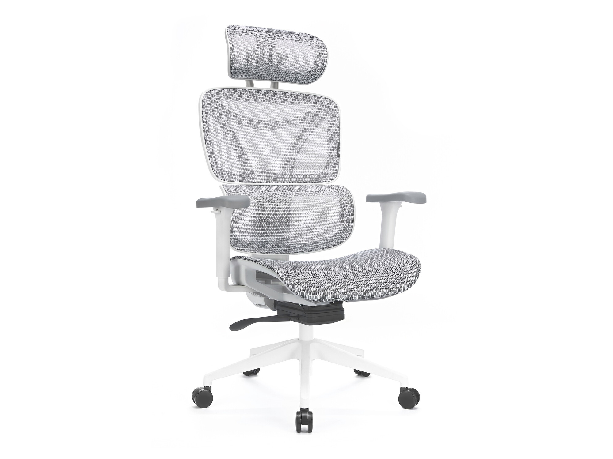 Chaise de bureau Lodi 104 (Blanc + Gris)