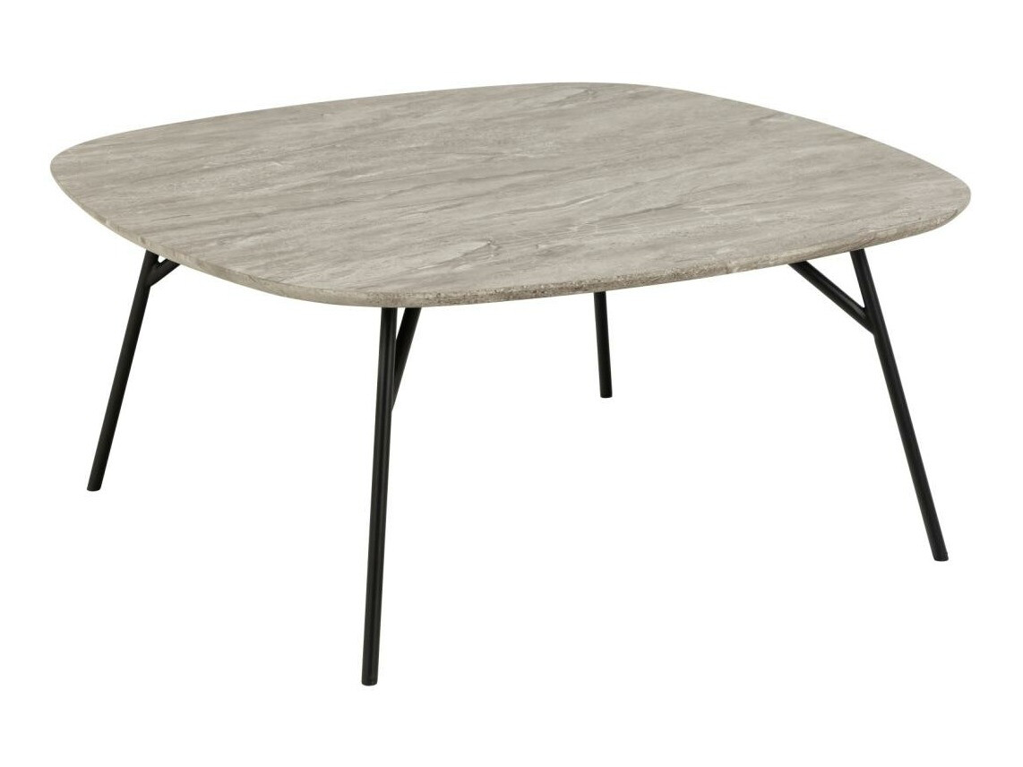 Table basse Norsica 903 (Noir + Marbre gris)