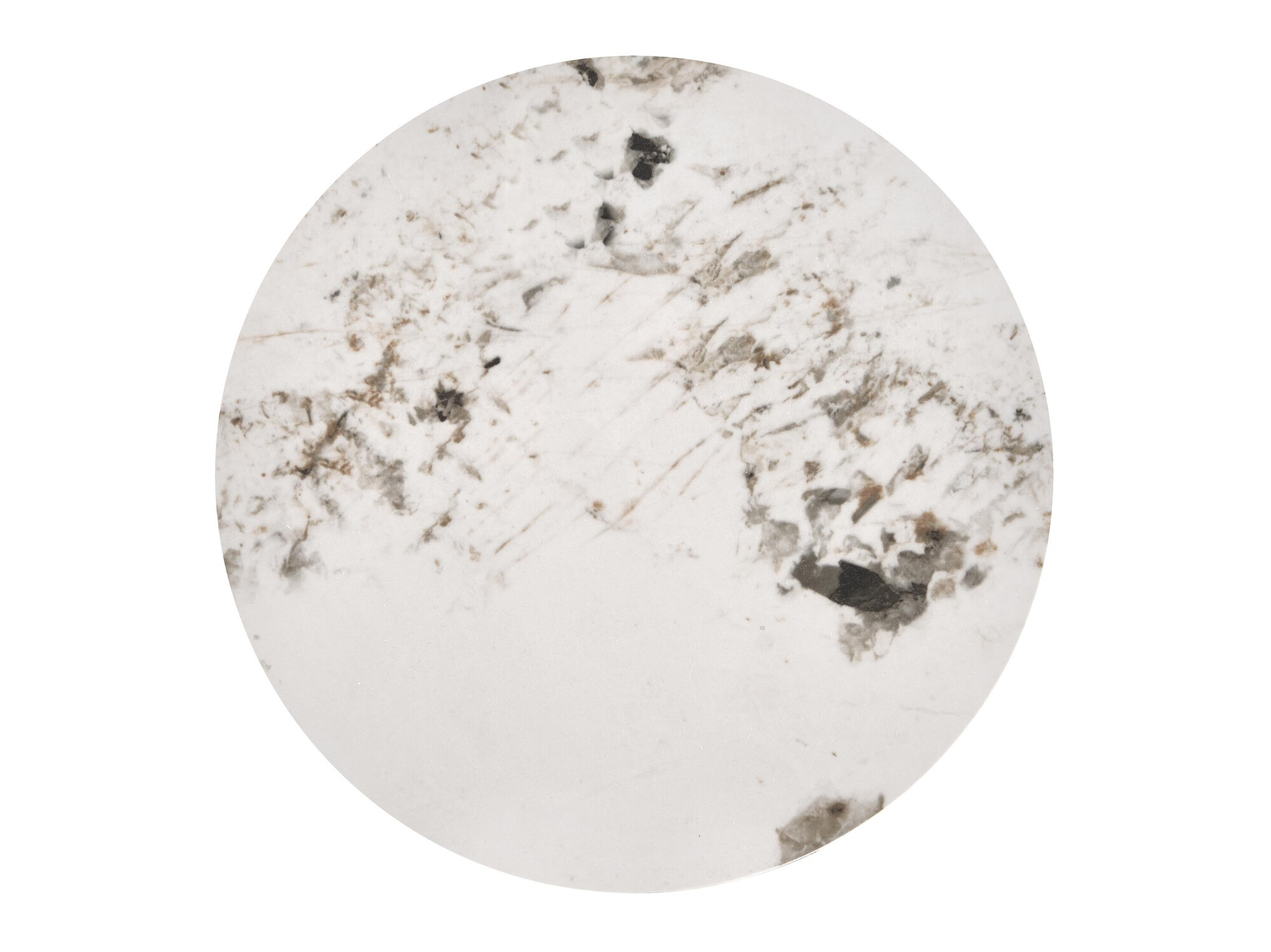 Table d'appoint Houston 1807 (Blanc + Marbre blanc)
