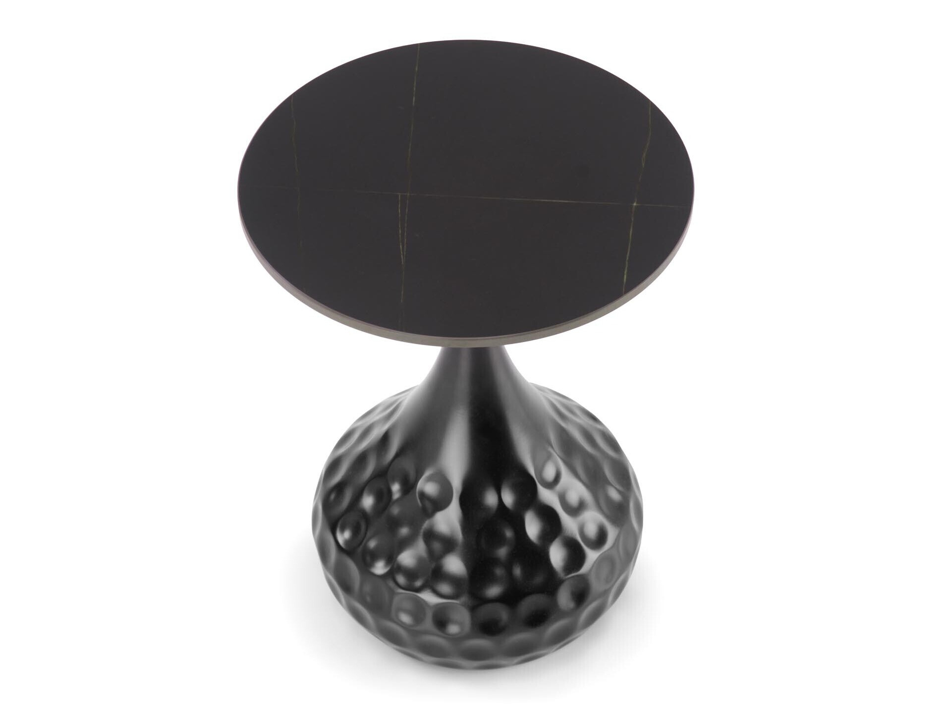 Table d'appoint Houston 1807 (Noir + Marbre noir)