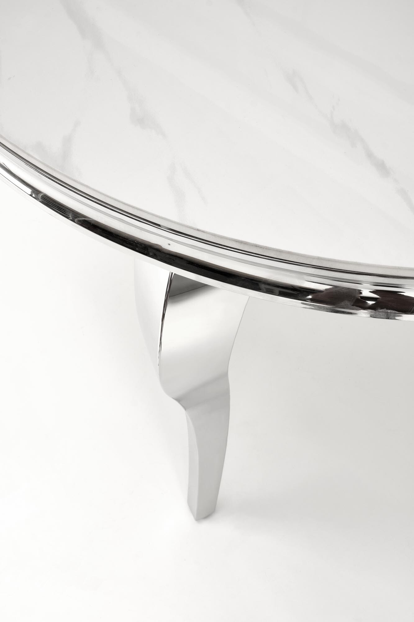 Table Houston 1813 (Marbre blanc + Argent)