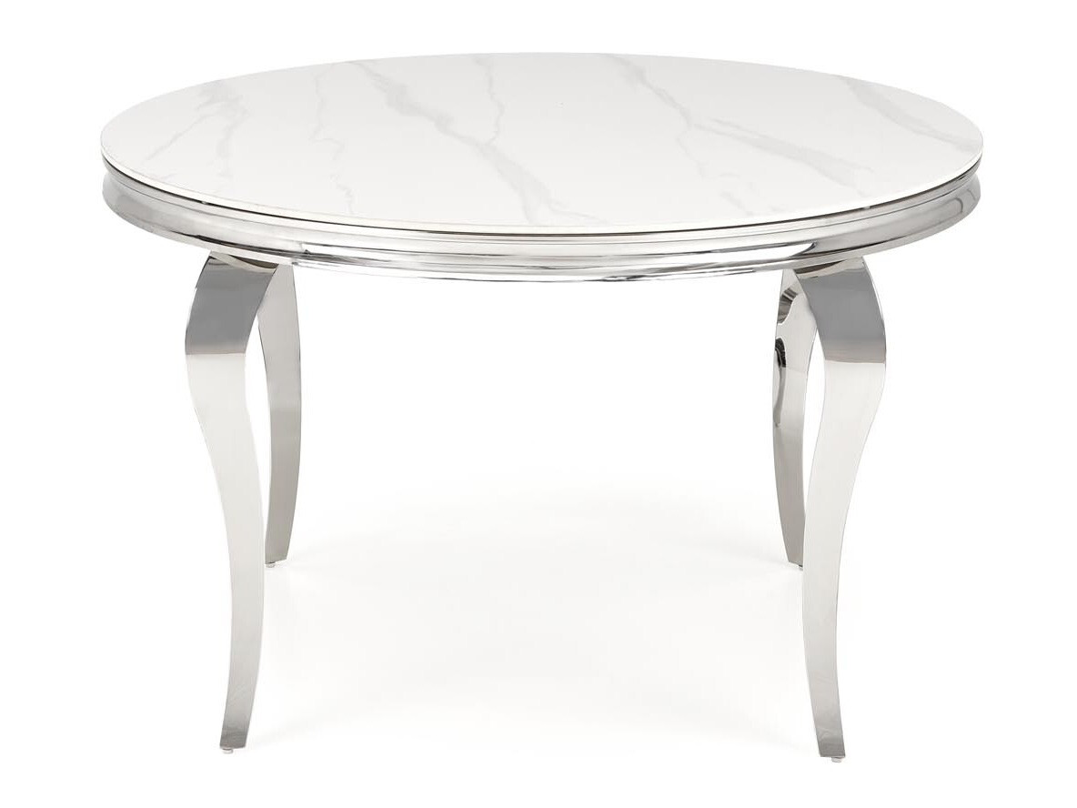 Table Houston 1813 (Marbre blanc + Argent)