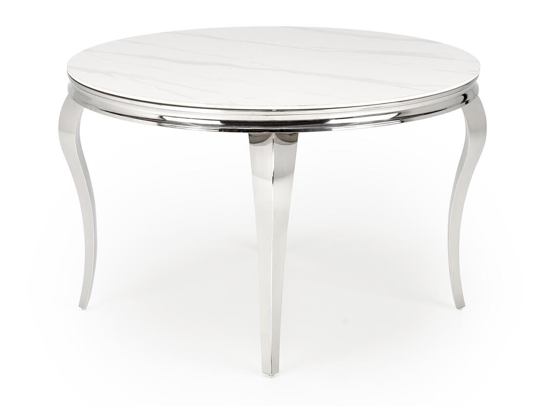 Table Houston 1813 (Marbre blanc + Argent)