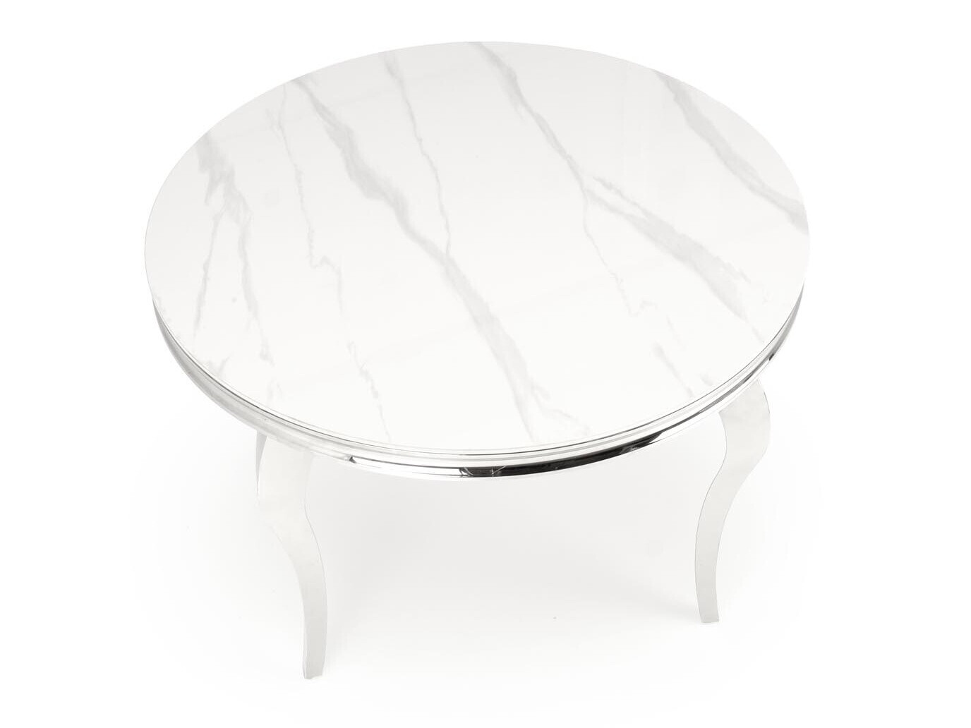 Table Houston 1813 (Marbre blanc + Argent)