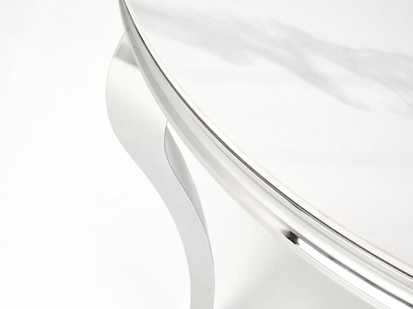 Table Houston 1813 (Marbre blanc + Argent)
