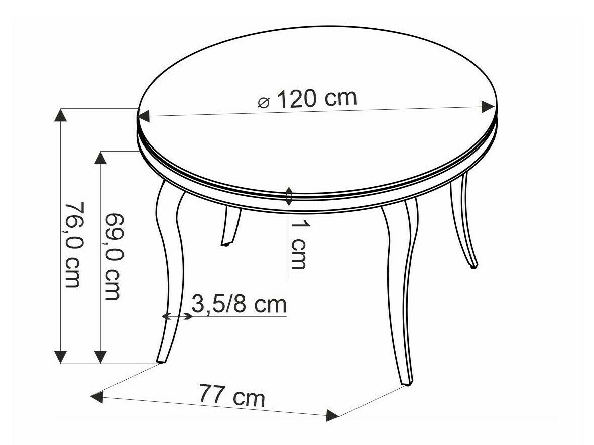 Table Houston 1813 (Marbre blanc + Argent)