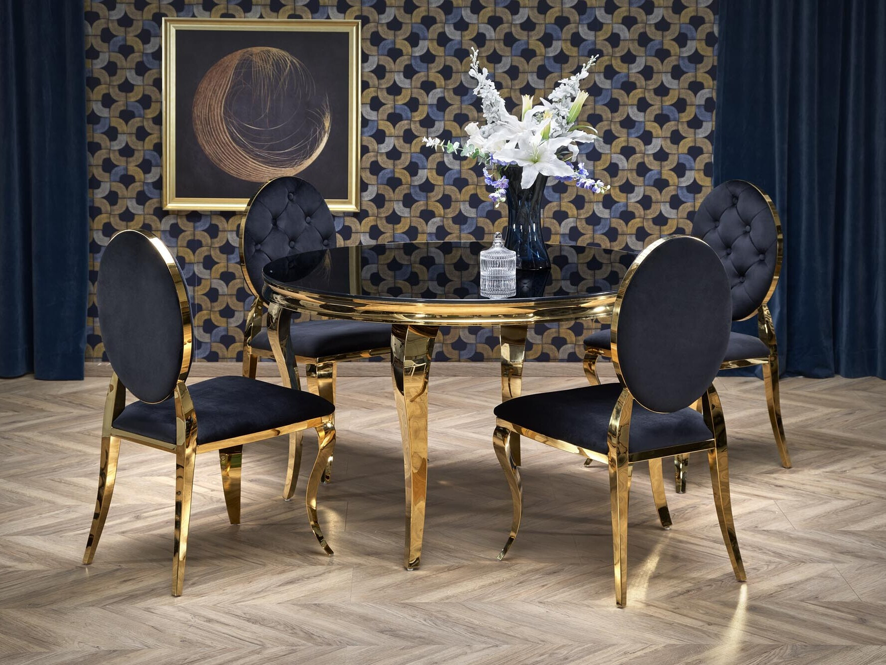 Table Houston 1813 (Noir + Doré)