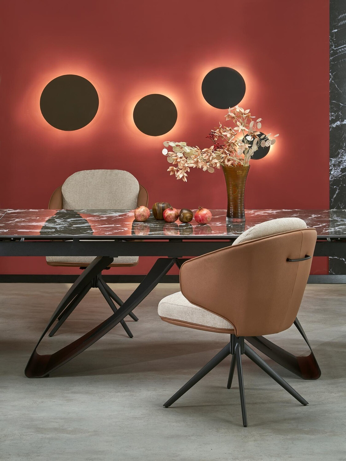 Chaise Houston 1823 (Marron + Beige)