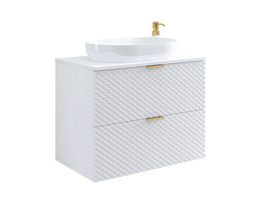 Armoire de salle de bains murale pour lavabo Liretu 107 (Blanc)
