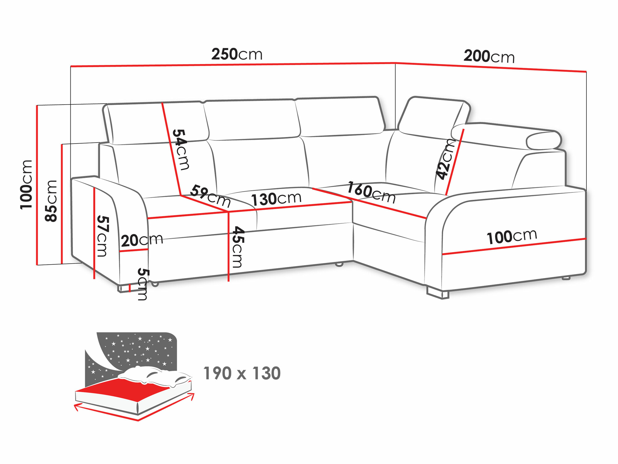 Canapé d'angle Ovos III (Crown 15)