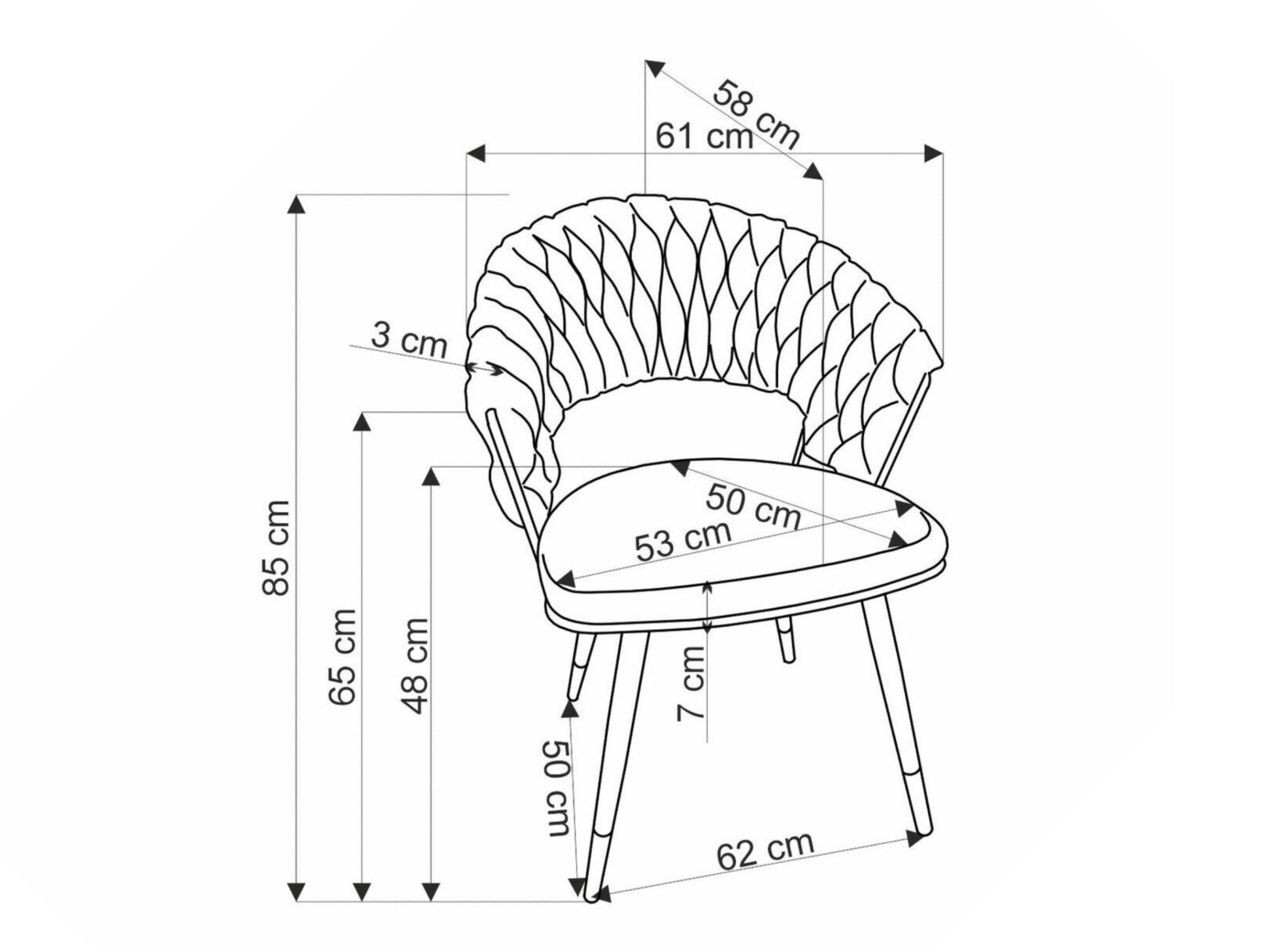 Chaise Houston 1829 (Gris)
