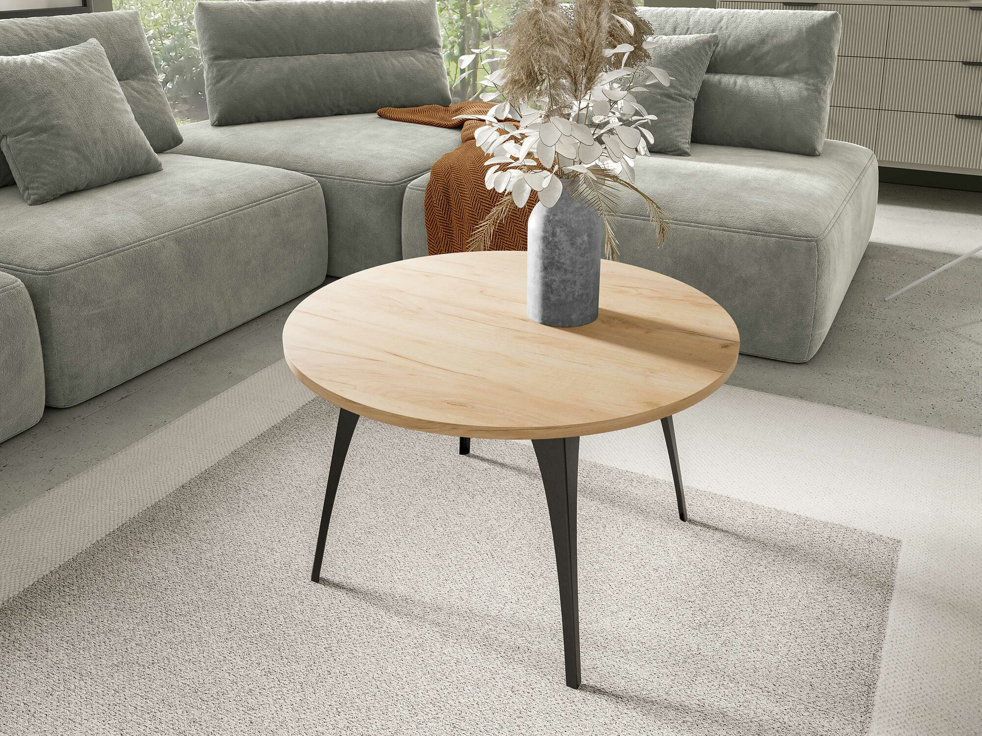 Table basse Oswego 126 (Chêne doré artisanal)
