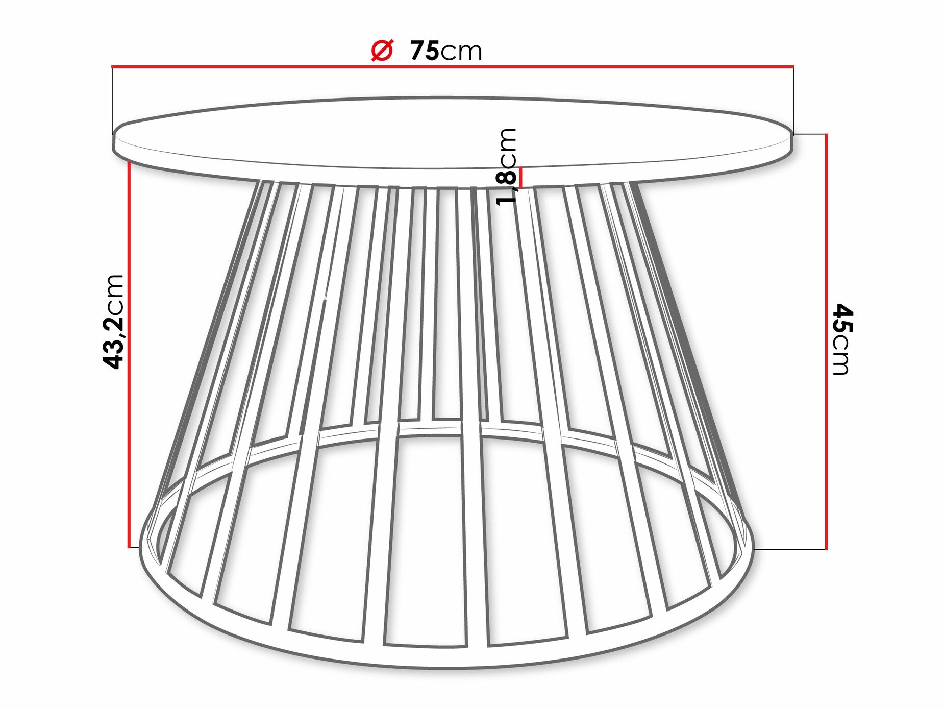 Table basse Oswego 129 (Noir)