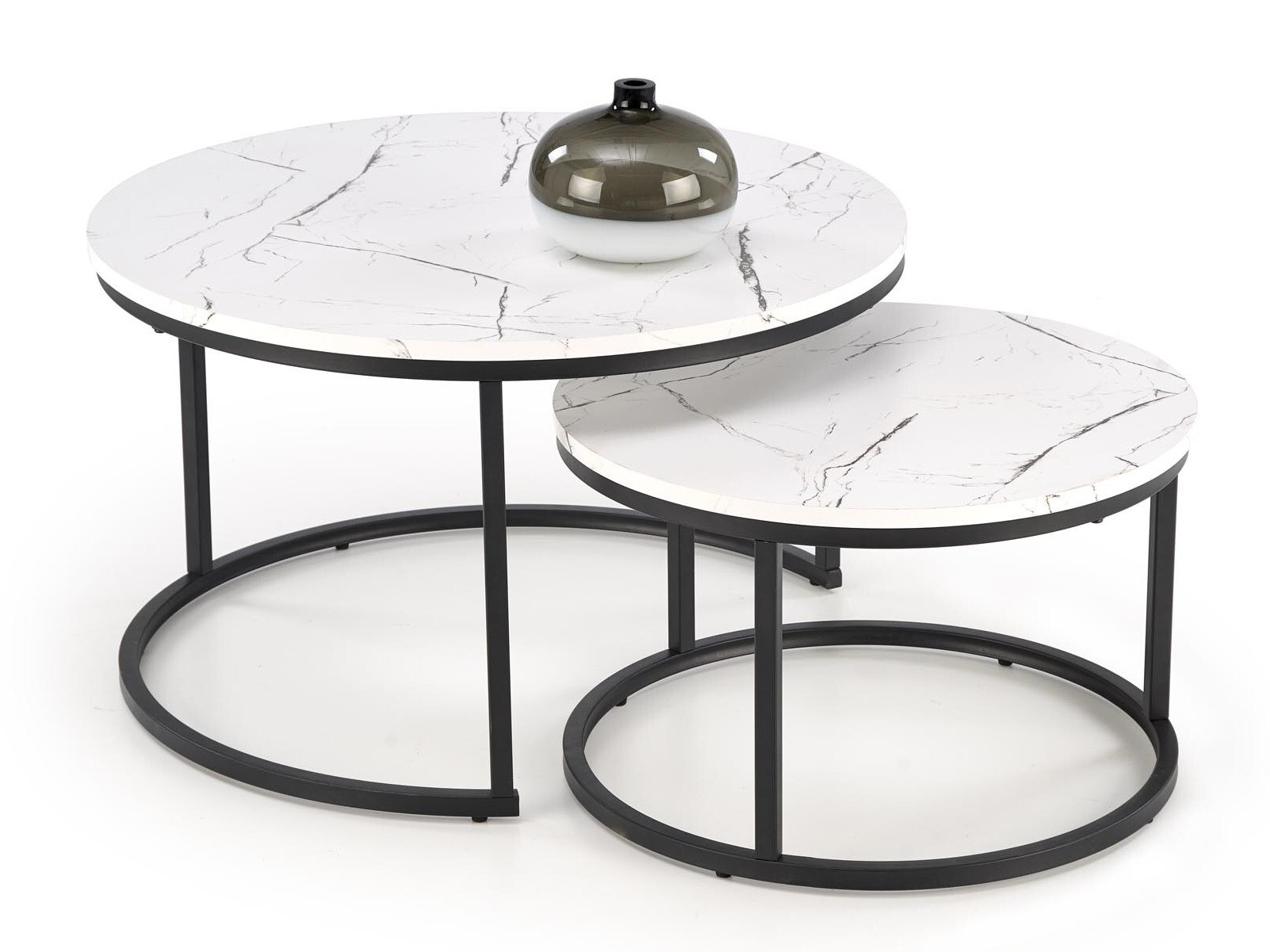 Ensemble tables basses Houston 1832 (Marbre blanc)