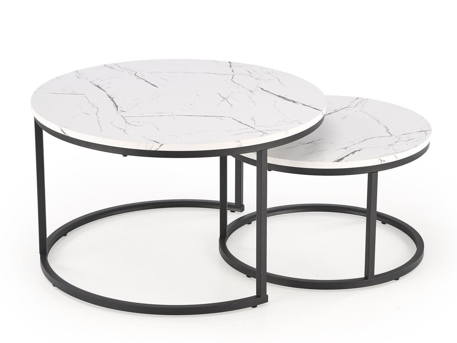 Ensemble tables basses Houston 1832 (Marbre blanc)