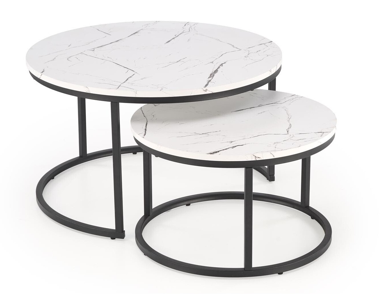 Ensemble tables basses Houston 1832 (Marbre blanc)