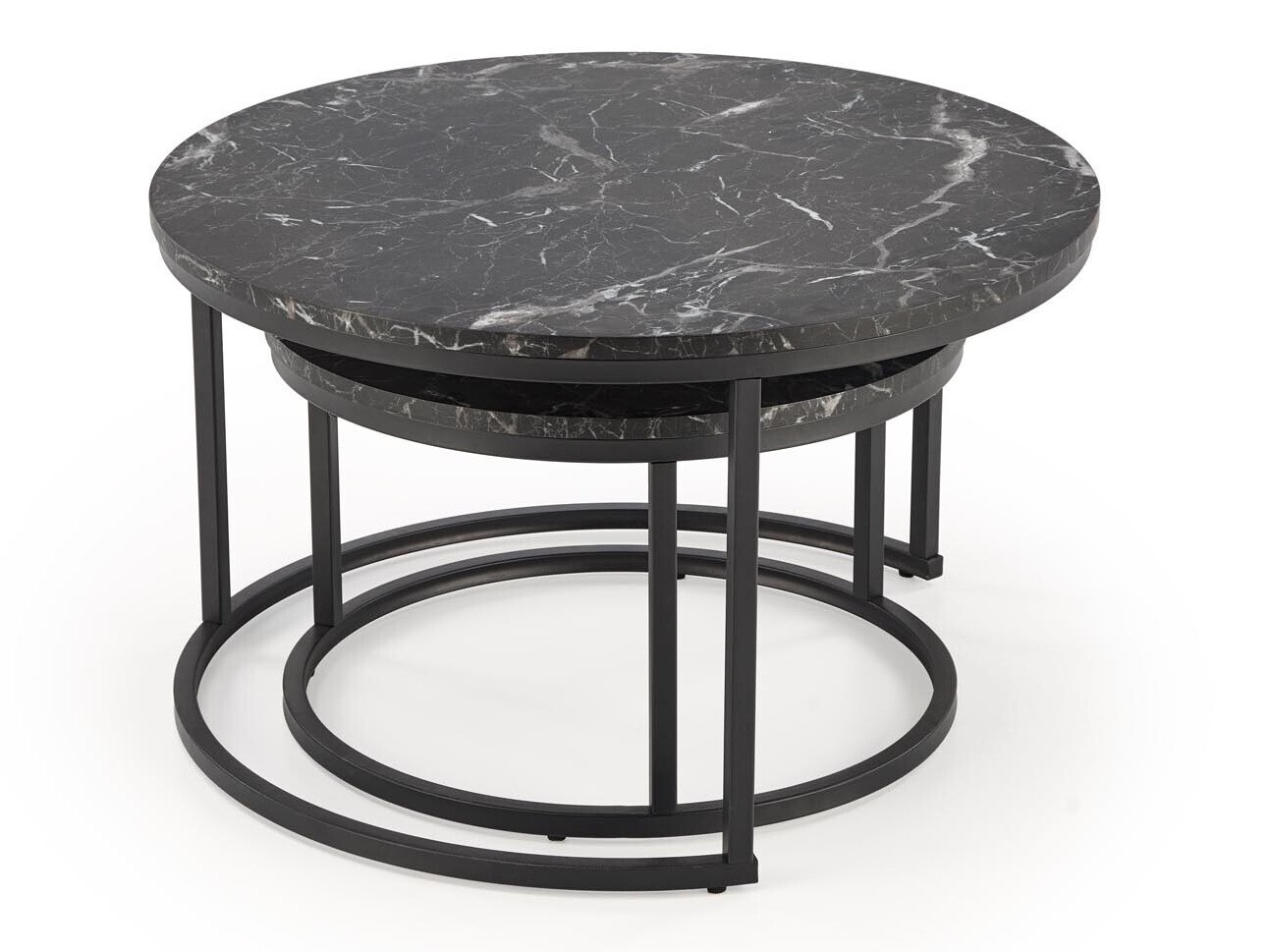 Ensemble tables basses Houston 1832 (Marbre noir)
