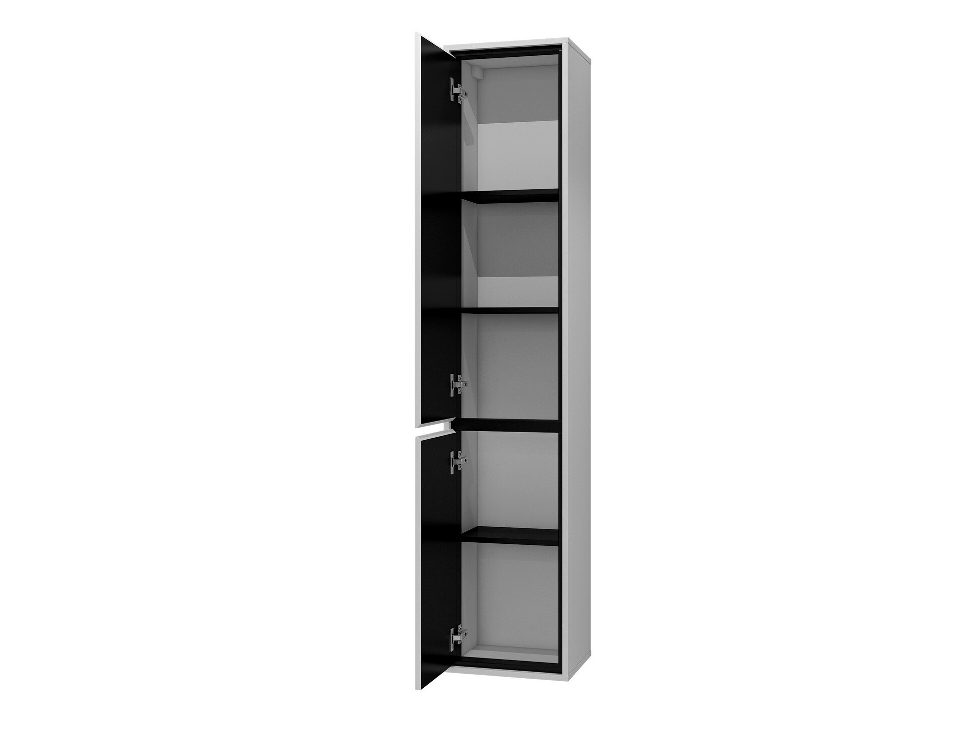Armoire de bain à poser Tecavu 101 (Blanc brillant + Blanc)