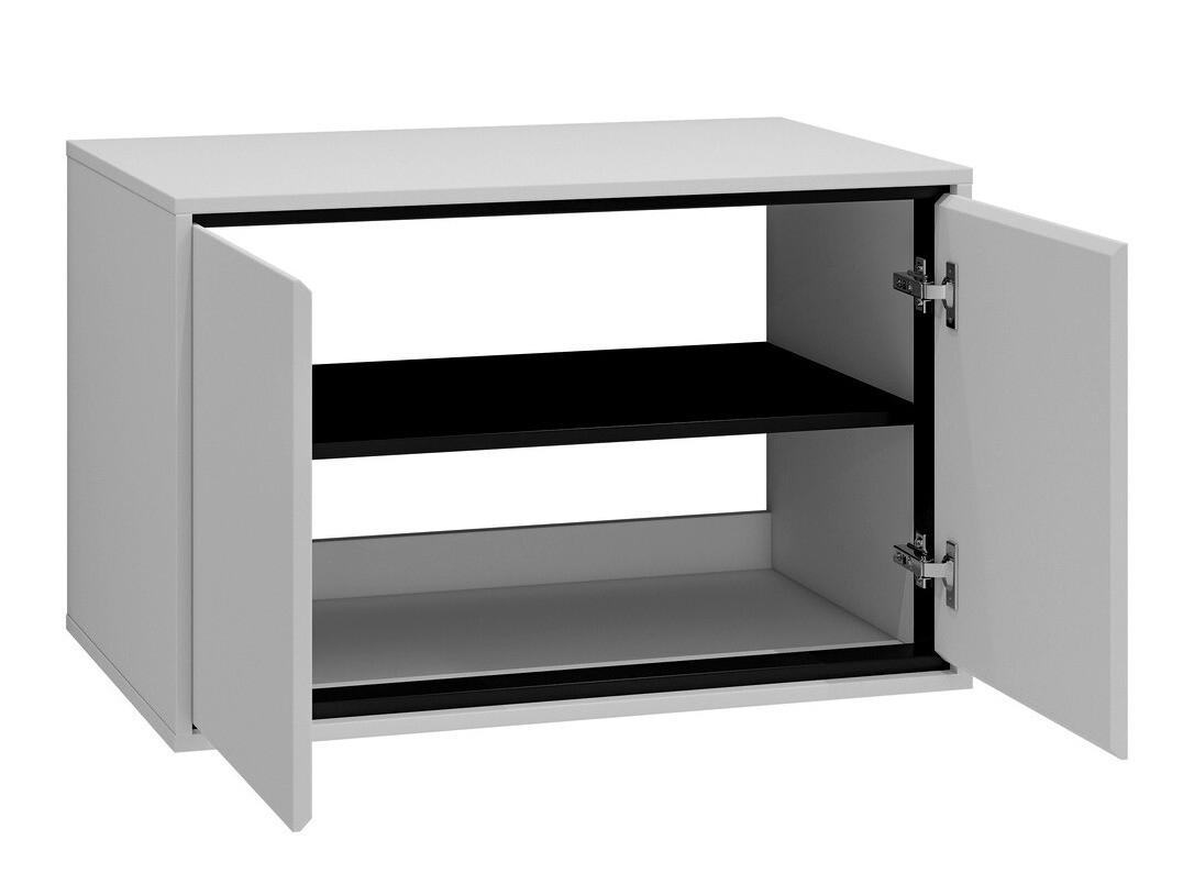 Armoire de salle de bains murale pour lavabo Tecavu 103 (Blanc brillant + Blanc)