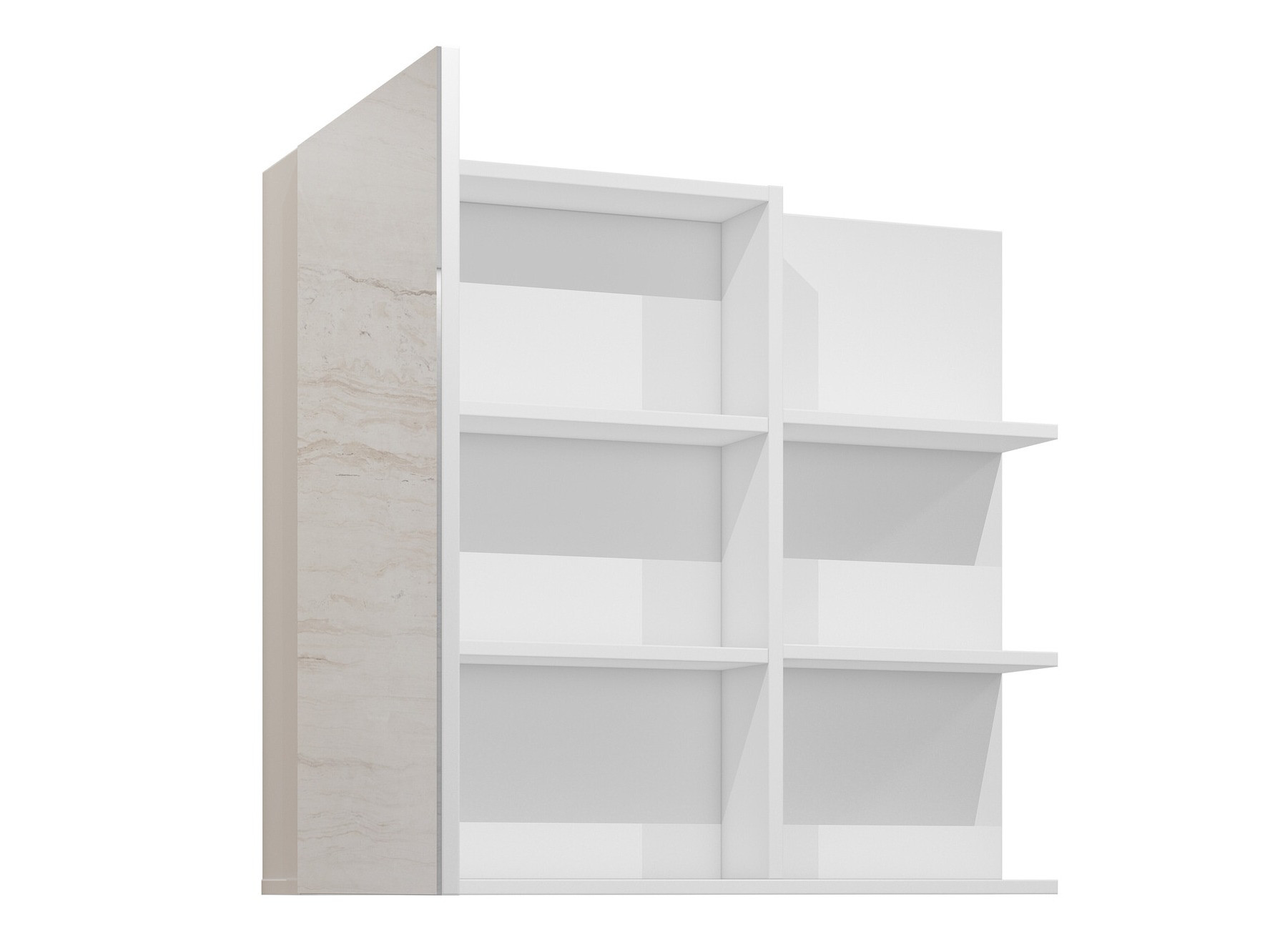 Ensemble de salle de bain Tecavu 105 (Blanc brillant + Blanc)