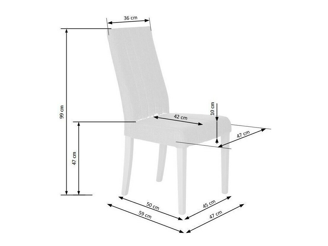 Chaise Houston 684 (Gris clair + Noir)