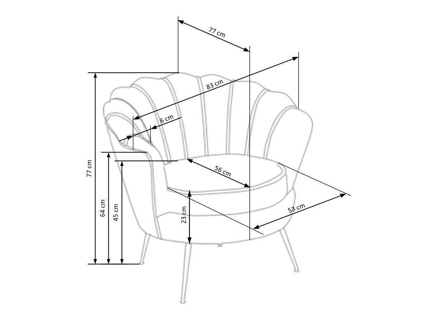 Fauteuil Houston 828 (Rose)