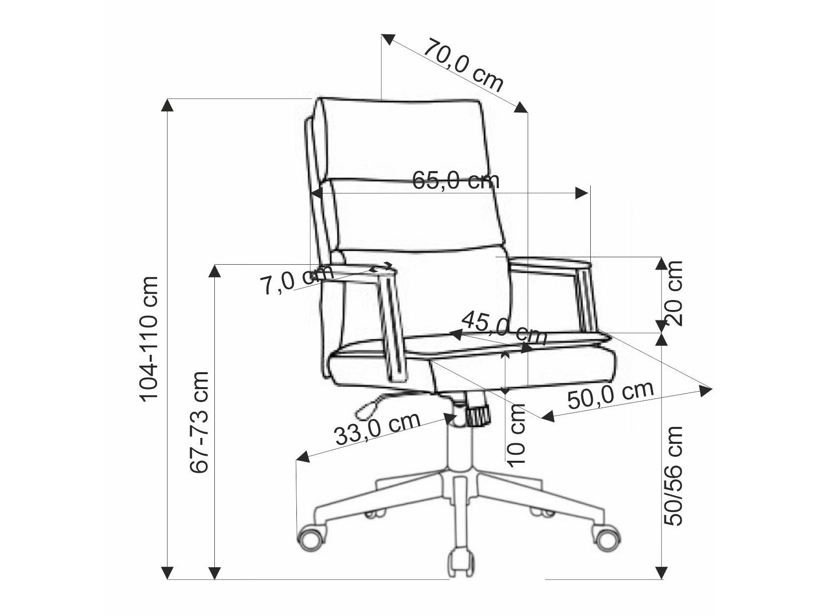 Chaise de bureau Houston 1834 (Gris)