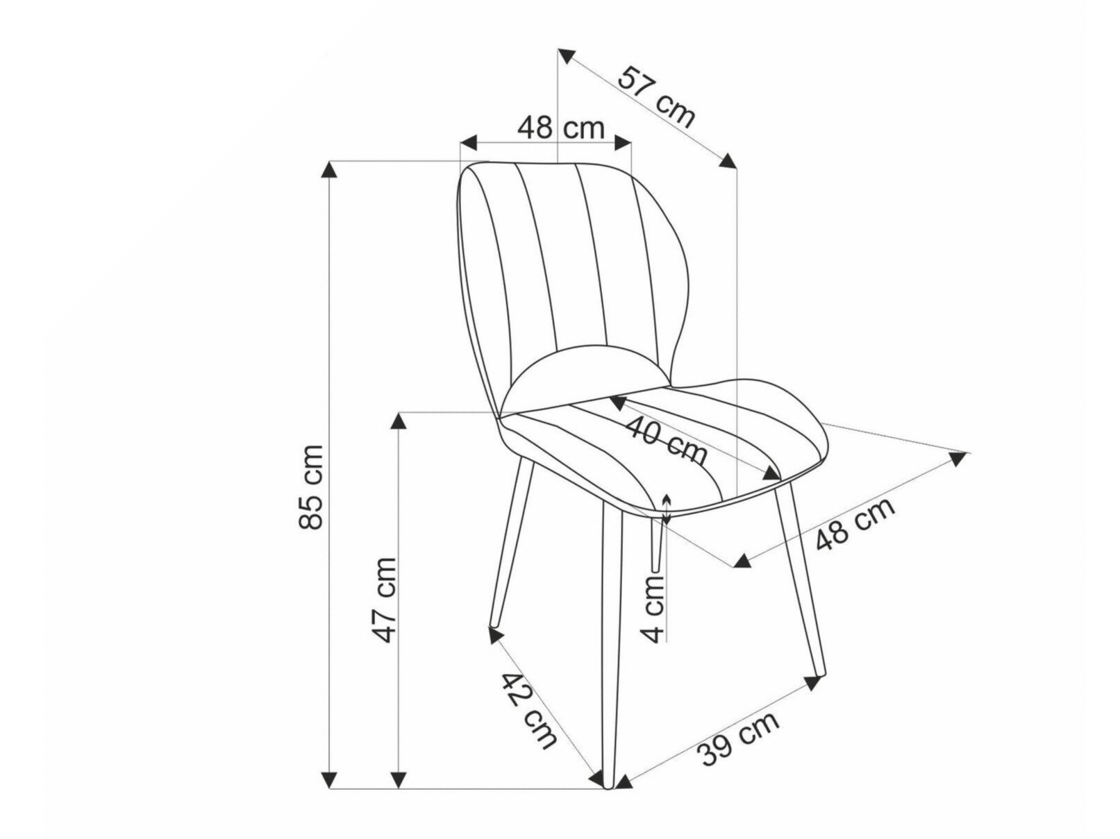 Chaise Houston 1738 (Jaune)