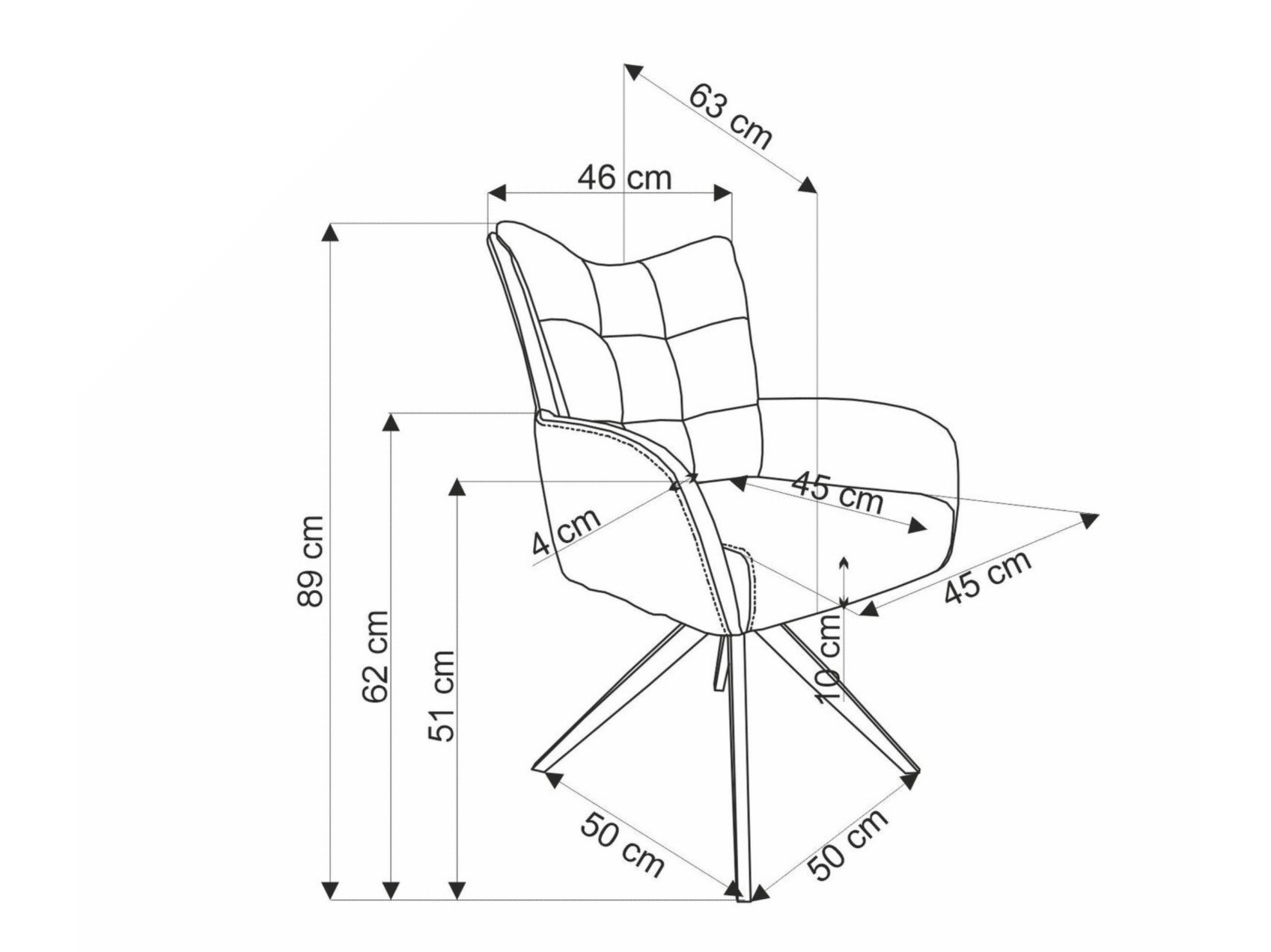 Chaise Houston 1833 (Cannelle)