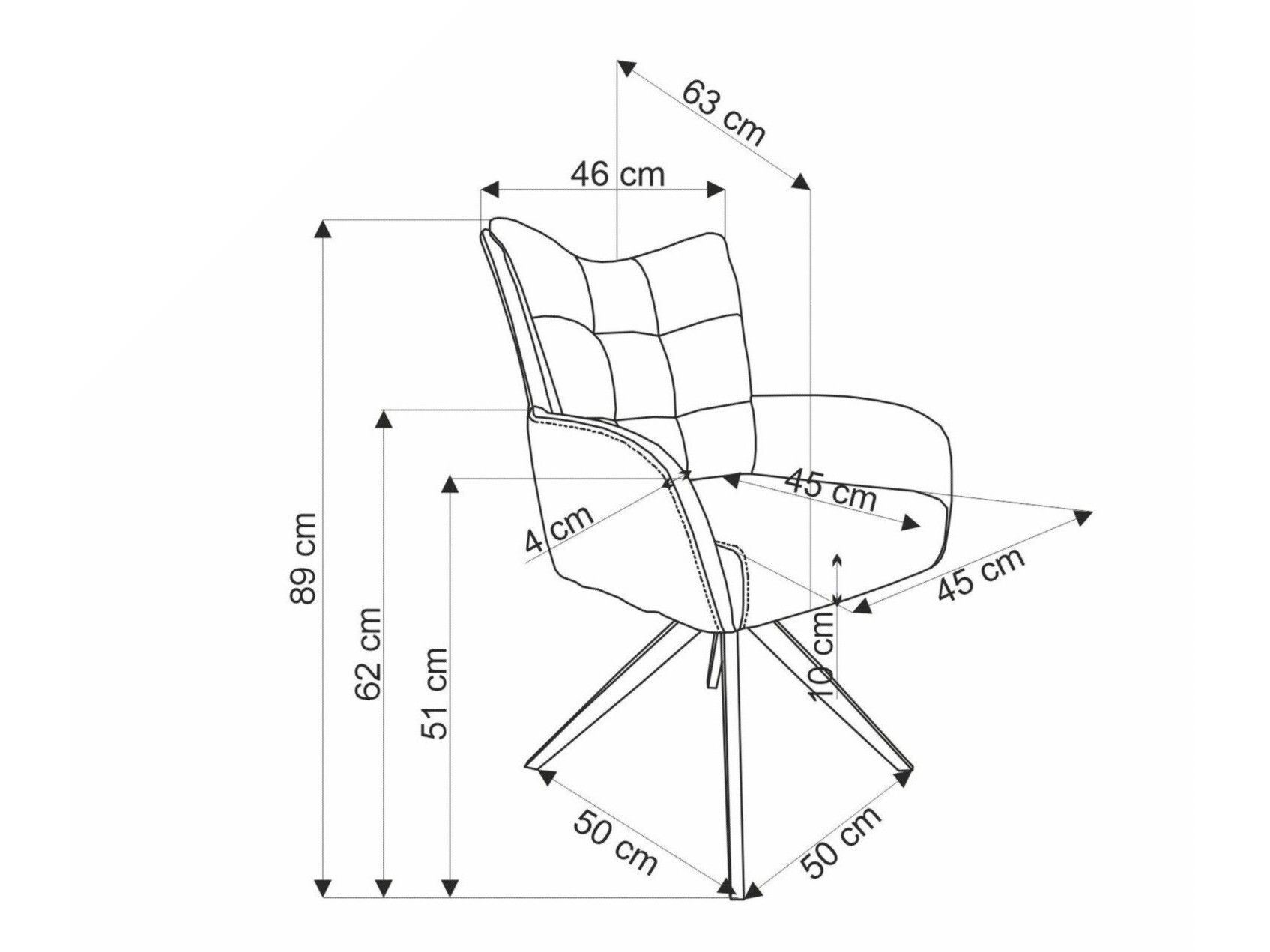 Chaise Houston 1833 (Gris)