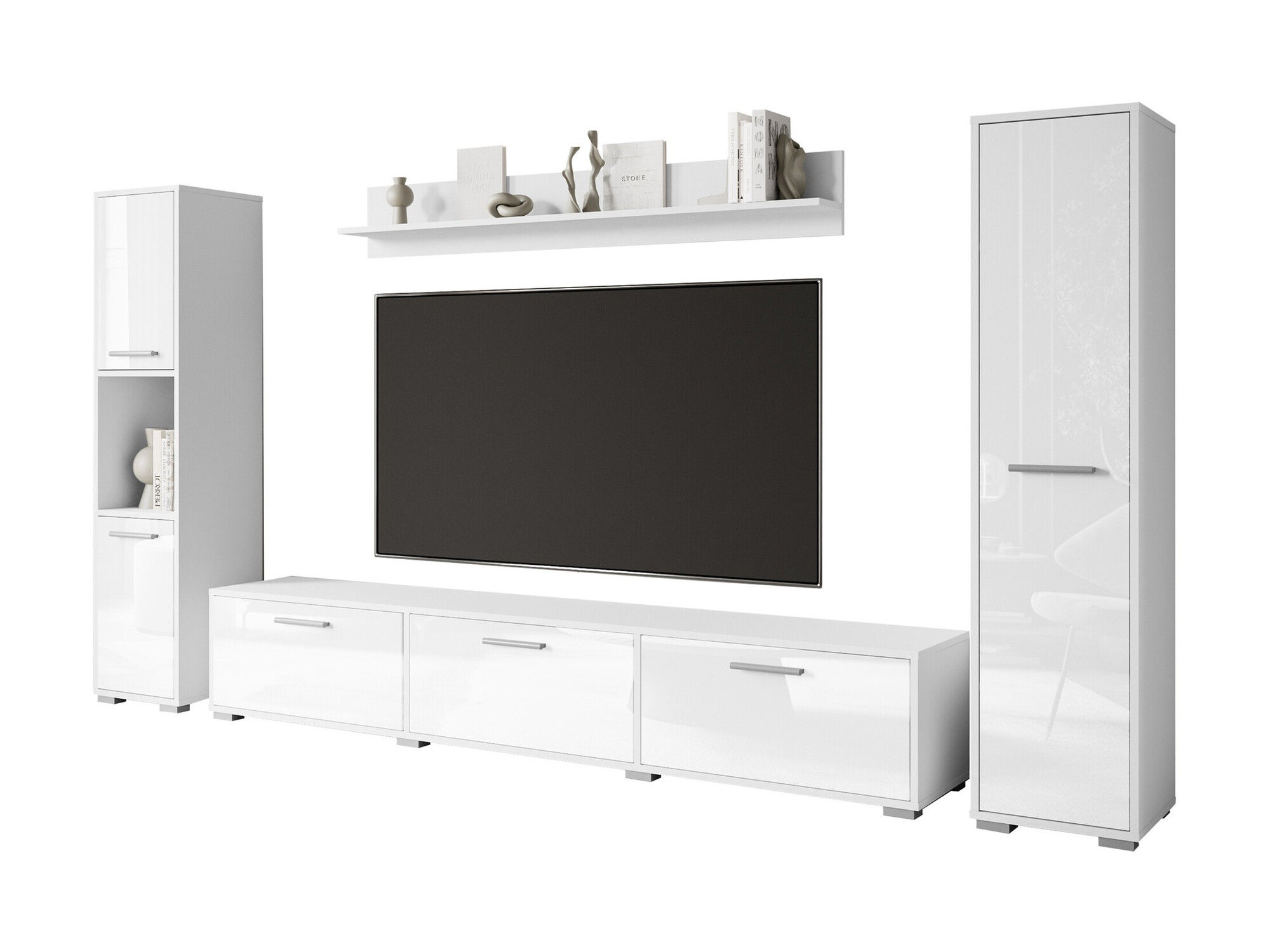 Ensemble de salon Sarasota 175 (Blanc + Blanc brillant)
