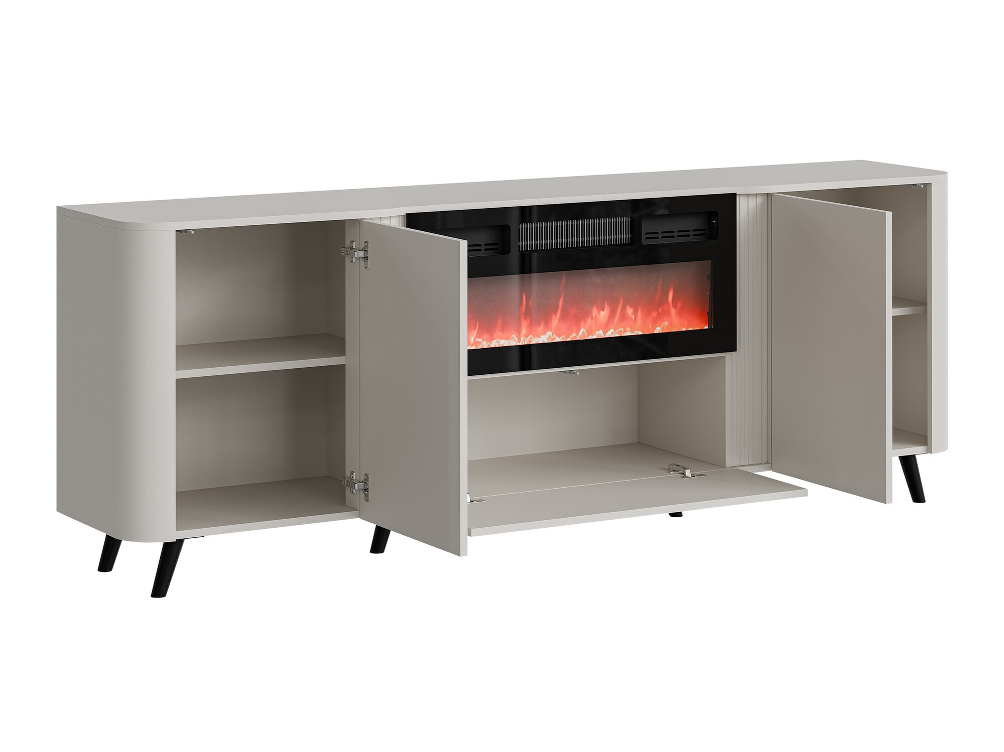 Buffet Charlotte 202 (Noir + Noyer)